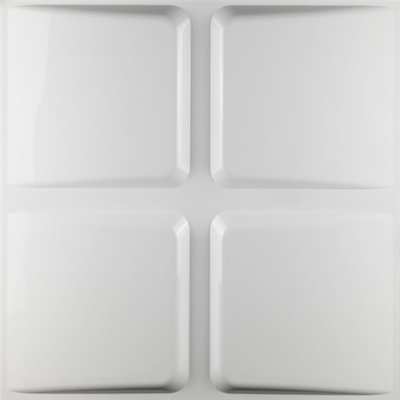 Feuerfeste der PVC-3D Kunst-Platten Wand-Wände/3D beenden normalerweise Matt-Weiß
