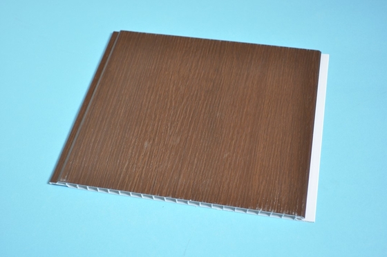 Wasserdichtes PVC-Deckenverkleidungs-Naturholz-Korn-einfacher Schnitt/bohrte/genagelt