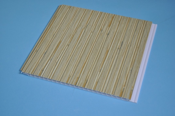 Wasserdichtes PVC-Deckenverkleidungs-Naturholz-Korn-einfacher Schnitt/bohrte/genagelt